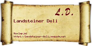 Landsteiner Deli névjegykártya